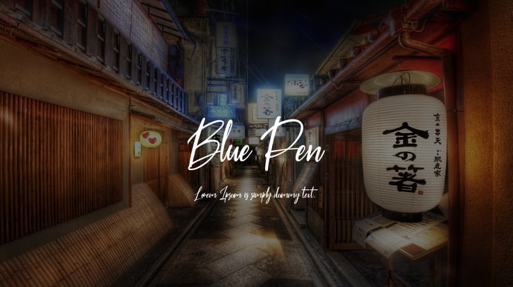 Blue Pen Font