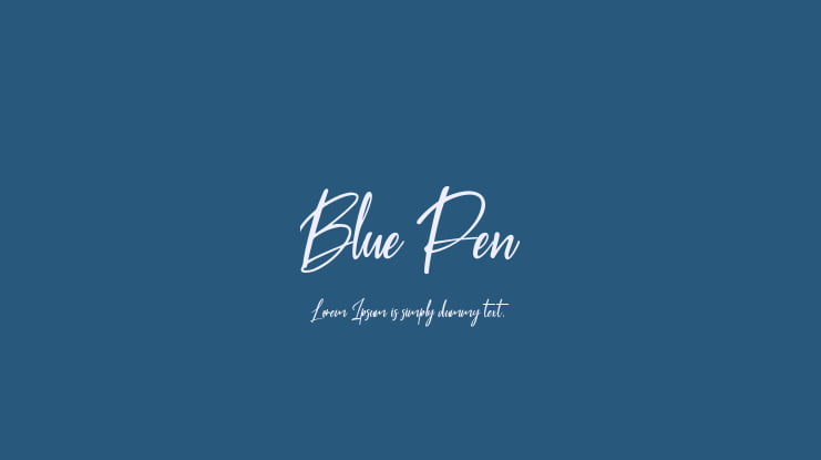 Blue Pen Font