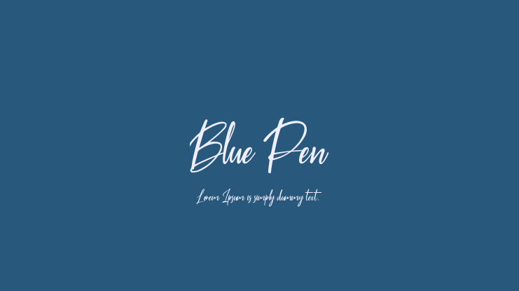 Blue Pen Font
