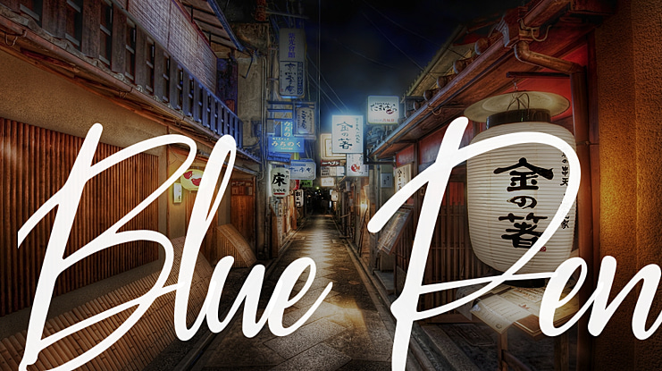 Blue Pen Font