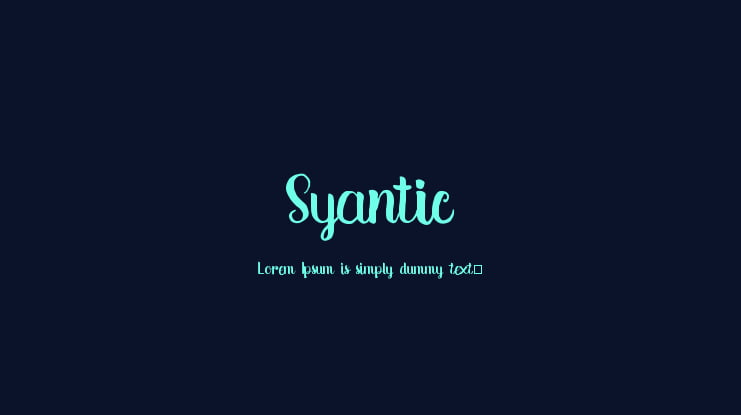 Syantic Font