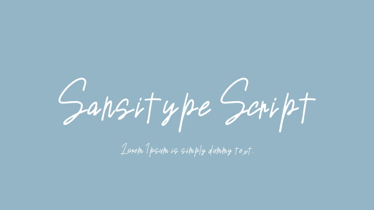 Sansitype Script Font