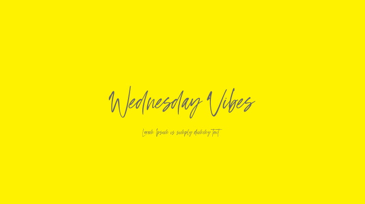 Wednesday Vibes Font