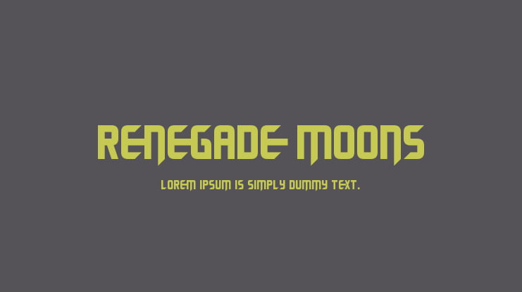Renegade Moons Font Family