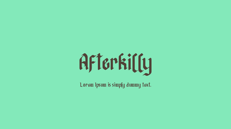 Afterkilly Font