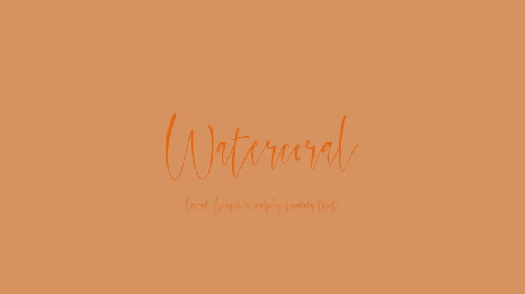 Watercoral Font