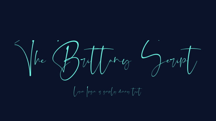 The Brittany Script Font