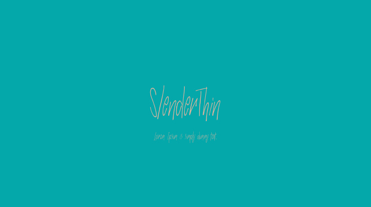 SlenderThin Font