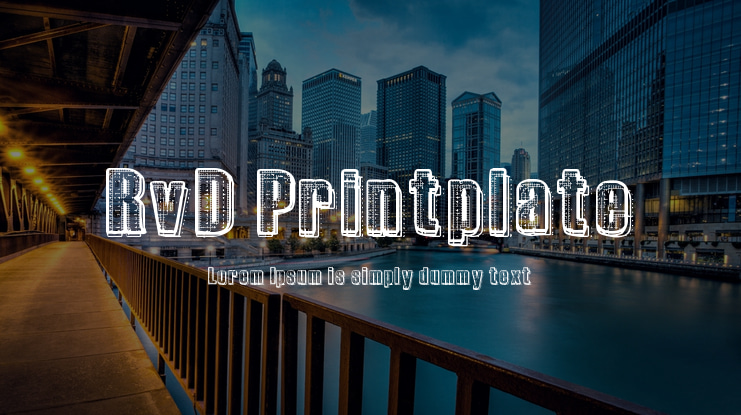 RvD Printplate Font