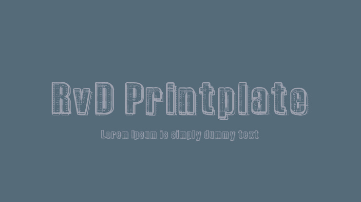 RvD Printplate Font