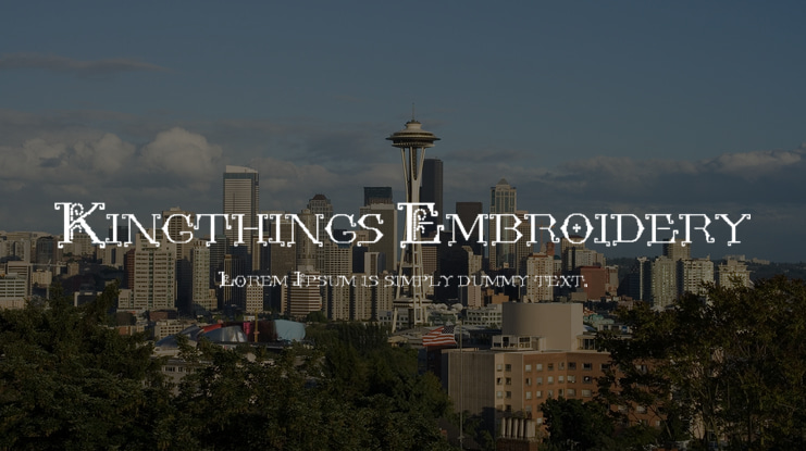 Kingthings Embroidery Font