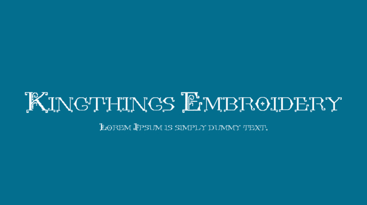 Kingthings Embroidery Font