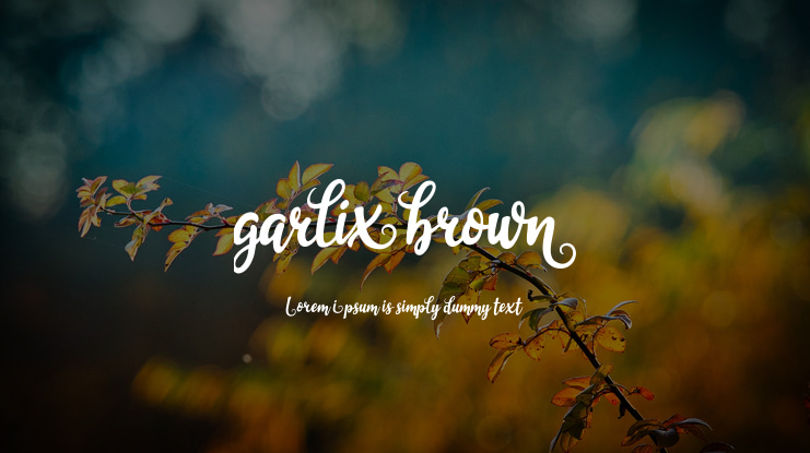 garliXbrowN Font