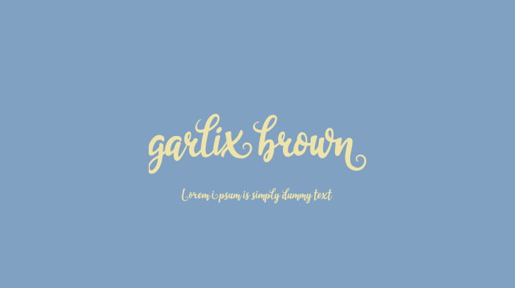garliXbrowN Font