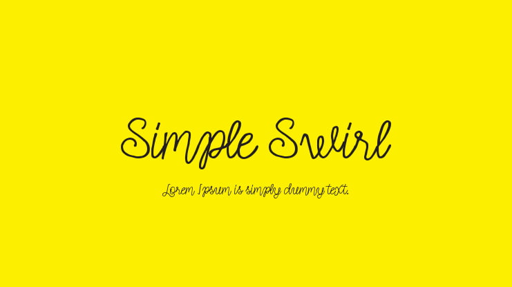 Simple Swirl Font Family