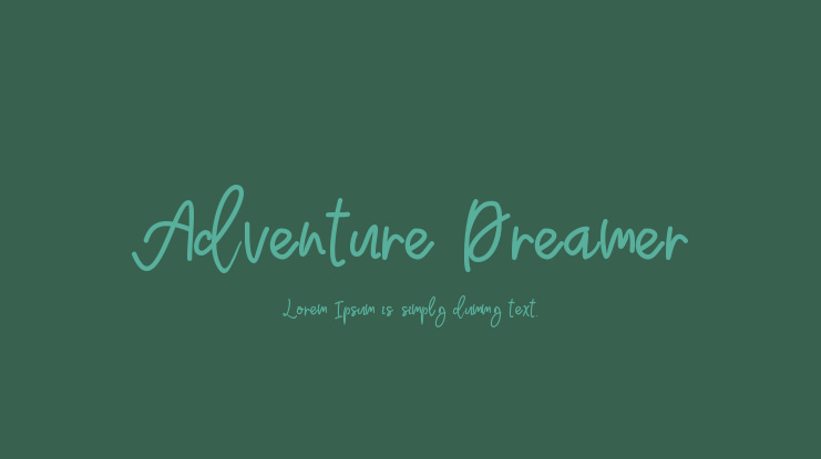Adventure Dreamer Font