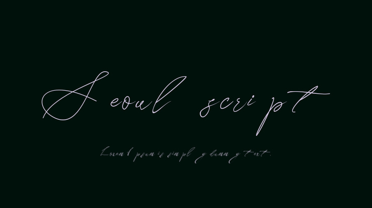 Seoul script Font