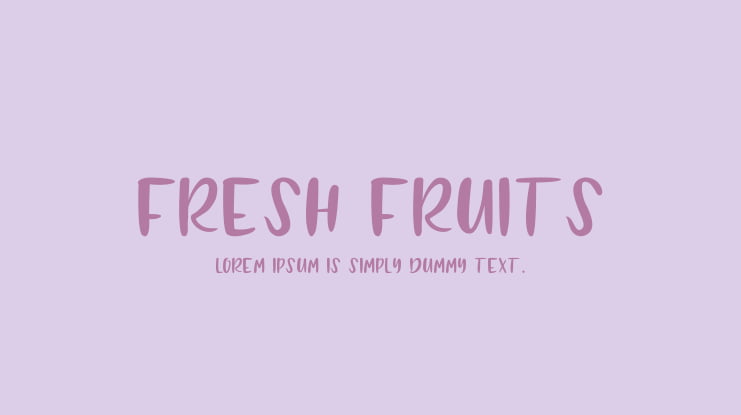 FRESH FRUITS Font Family