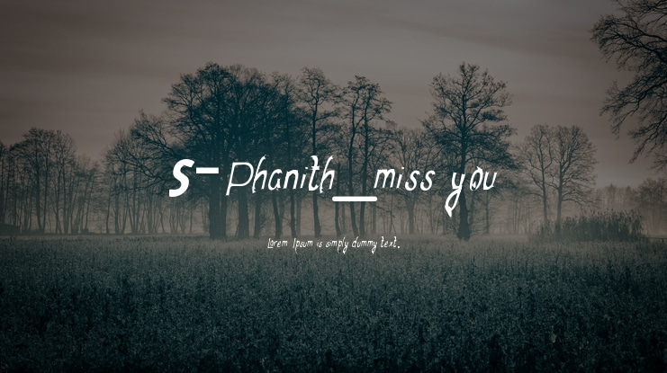 S-Phanith_miss you Font