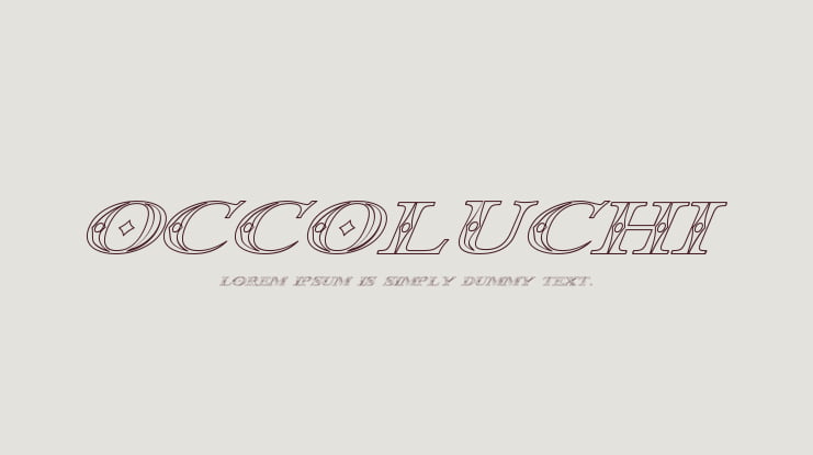 Occoluchi Font Family