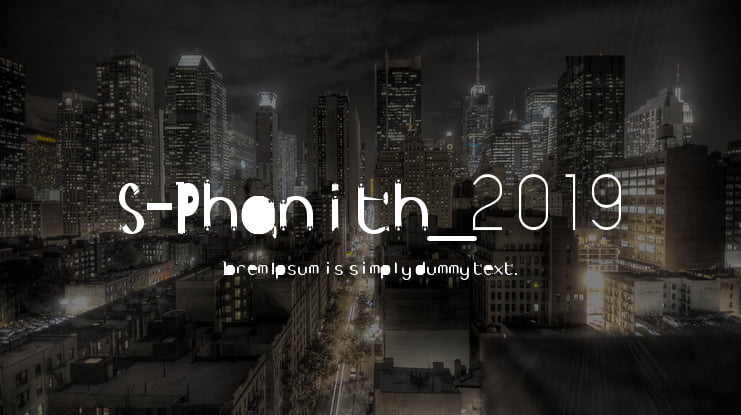 S-Phanith_2019 Font