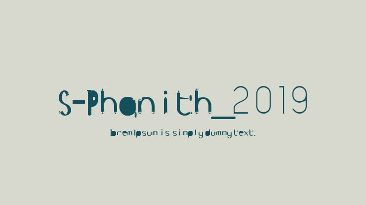 S-Phanith_2019 Font