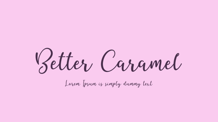 Better Caramel Font Family