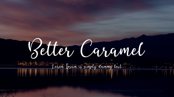 Better Caramel Font Family