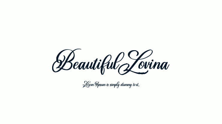 Beautiful Lovina Font