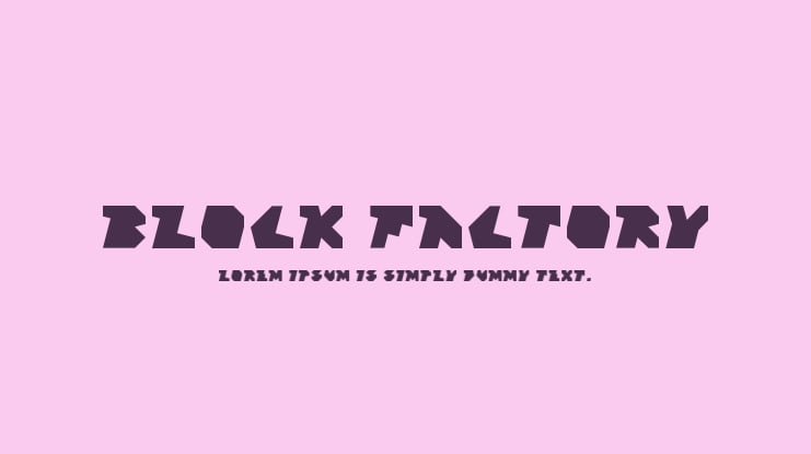 Block Factory Font