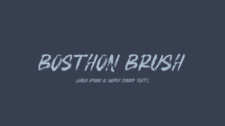 BOSTHON BRUSH Font Family