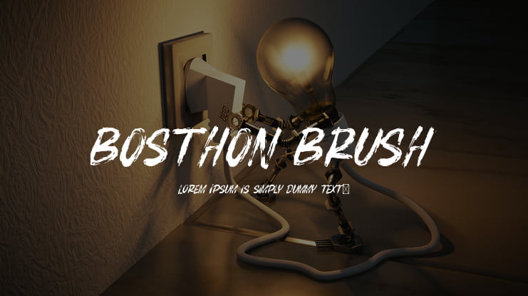 BOSTHON BRUSH Font Family