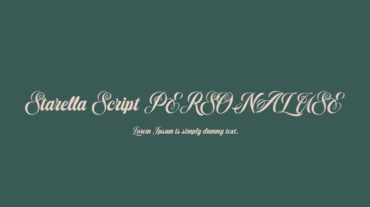 Starella Script PERSONAL USE Font