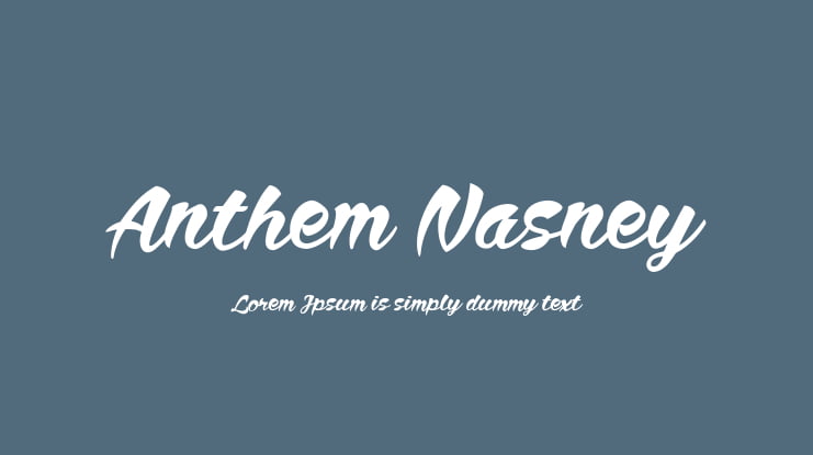 Anthem Nasney Font