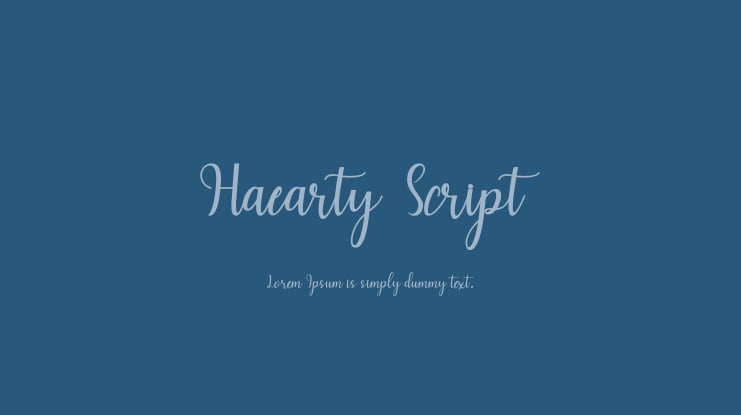 Haearty Script Font