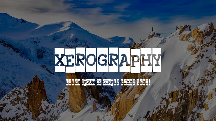 Xerography Font