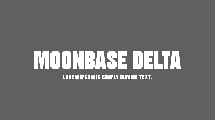 Moonbase Delta Font Family