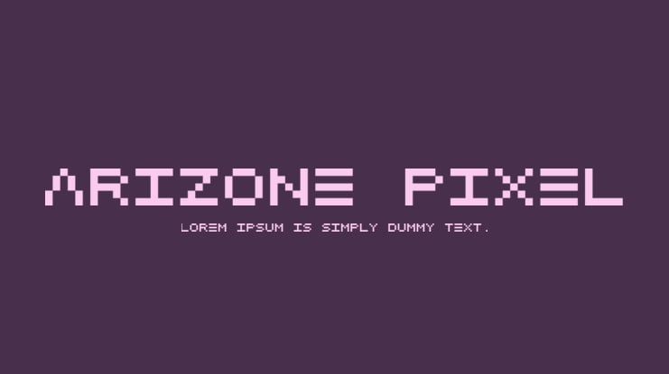 Arizone Pixel Font Family