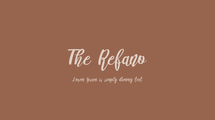 The Refano Font
