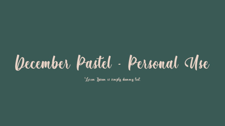 December Pastel - Personal Use Font