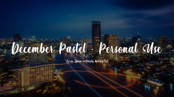 December Pastel - Personal Use Font