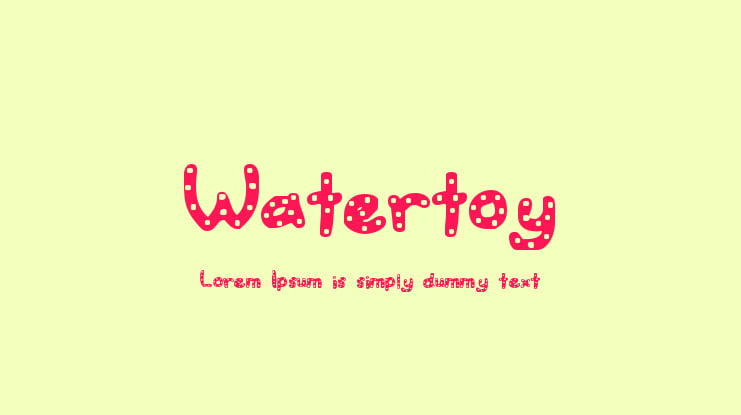 Watertoy Font