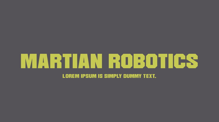 Martian Robotics Font Family