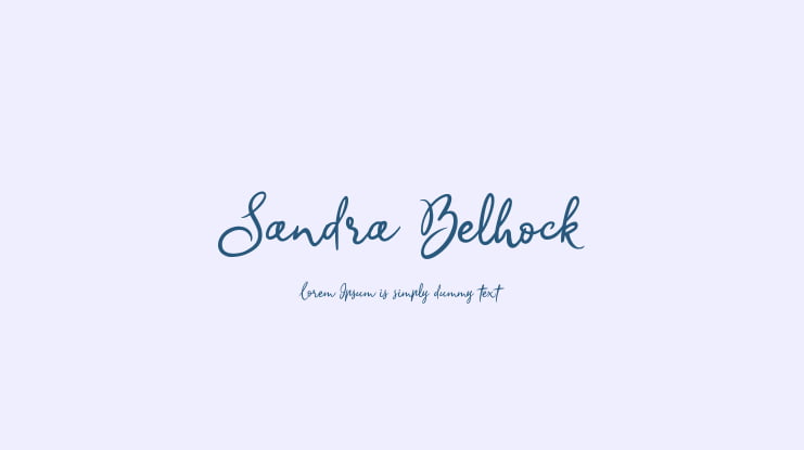 Sandra Belhock Font Family