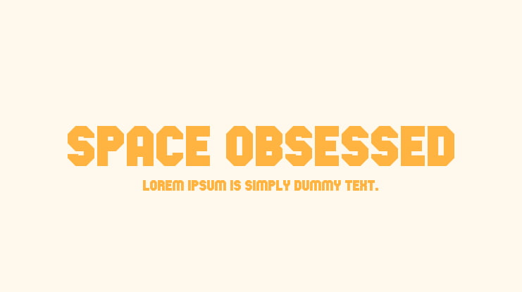 Space Obsessed Font