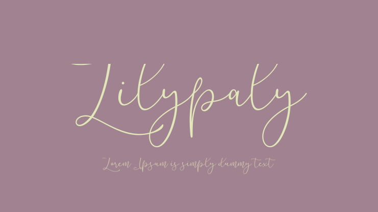 Lilypaly Font