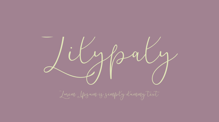 Lilypaly Font