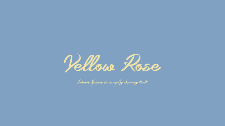 Yellow Rose Font