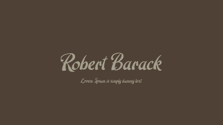 Robert Barack Font