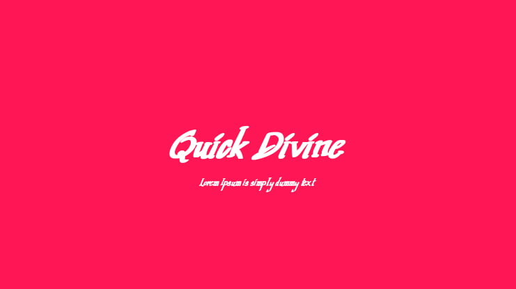 Quick Divine Font